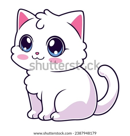 cat mascot funny illustration isolated