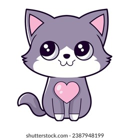 cat mascot icon illustration isolated