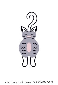cat mascot illustration isolated vector