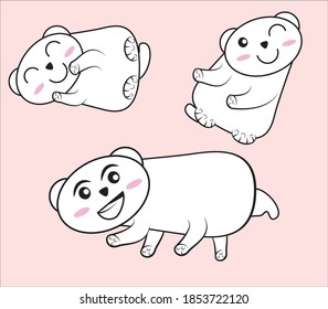 cat mascot illustration with silly and funny behavior
