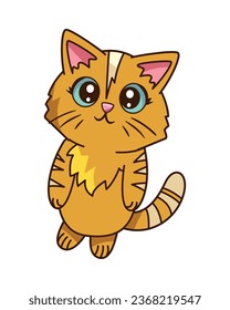 cat mascot isolated illustration design