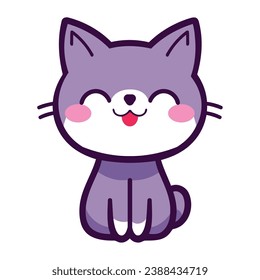 cat mascot isolated illustration vector