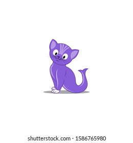 
Cat mascot logo design for animal care clinics