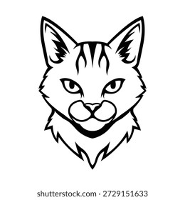 Katze Maskottchen Logo Vektor Design Vorlage Vollfarbe eps 10