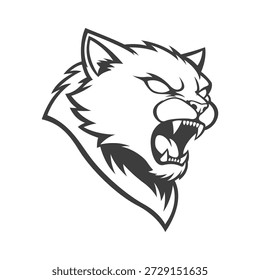 Katze Maskottchen Logo Vektor Design Vorlage Vollfarbe eps 10