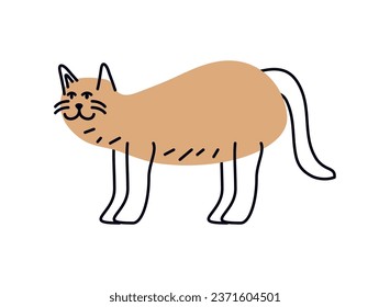 cat mascot standing illustration isolated