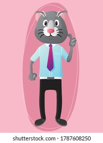 Cat mascot suitable for character design or any graphic design project