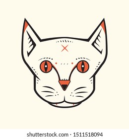 The Cat mask design,vector illustration
