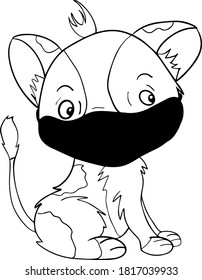  The cat in the mask. Face mask. cute cat wearing mask for protect themselves form virus or bacteria in flat vector style. Illustration about healthcare of cat. Covid-19. Corona virus.