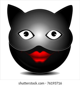 Cat mask smile character