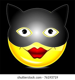 Cat mask smile character