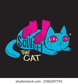 Cat Massage Tshirt Vector Design