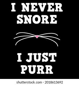 cat meme snore purr funny unisex jersey best design vector illustration for use in design and print poster canvas