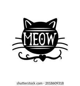 cat meow unisex wo one design vector illustration for use in design and print poster canvas