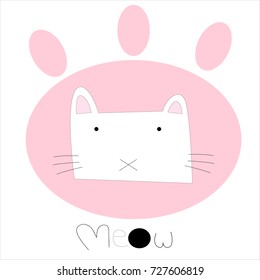 cat meow vector illustration 