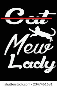 Cat Mew Lady eps cut file for cutting machine