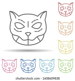 cat, mexico multi color style icon. Simple thin line, outline vector of day of the dead icons for ui and ux, website or mobile application