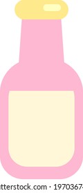 Leche de gato, ilustración de icono, vector sobre fondo blanco