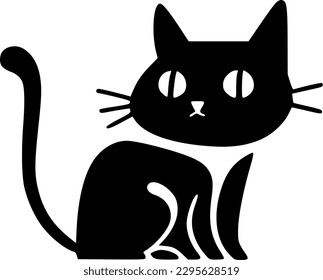 Cat - Minimalist and Flat Logo - Vector illustration
