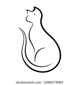 Cat minimalist logo design 2