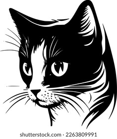 Gato | Silueta minimalista y simple - Ilustración vectorial