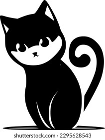 Cat | Minimalist and Simple Silhouette - Vector illustration