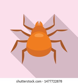 Cat mite icon. Flat illustration of cat mite vector icon for web design