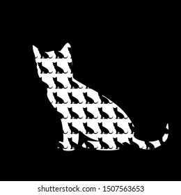 Сute cat. Modern minimalistic design. 