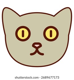 Cat Modern Vector Icon – Minimal Illustration Symbol Template for Web Mobile App UI Design