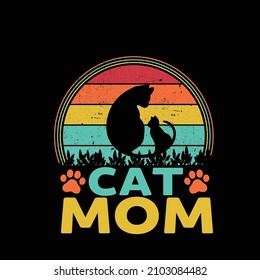 Cat Mom amazing trendy or vintage t shirts designs