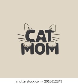 cat mom cropped art best design vector illustration for use in design and print poster canvas