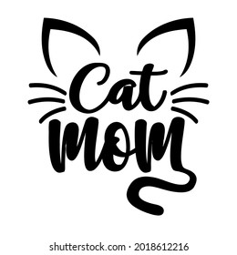 cat mom cute kitty cat gift for kitten lovers mens design vector illustration for use in design and print poster canvas