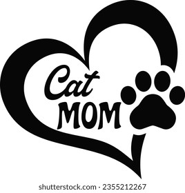 Cat MOM Digital EPs Vector graphics File