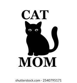 Cat mom illustration for t-shirt, mug, poster, print, etc.