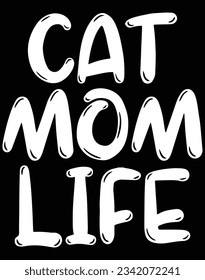 Cat mom life EPS file for cutting machine. You can edit and print this vector art with EPS editor.