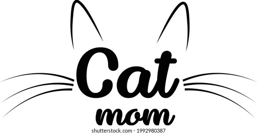 Madre del gato, diseño especial de Cat Lover para imprimir o usar como afiche, tarjeta, volante o camiseta