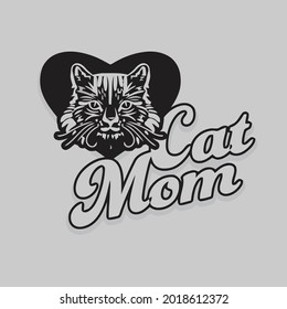 cat mom cat mum cat mother funny mothers day maternity best art best vector design illustration print poster