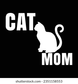 cat mom  with patches for t-shirts and other uses