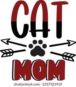 Cat Mom Cat SVG T-shirt Design svg