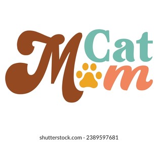 Cat Mom Svg,Mom Life,Mother's Day,Stacked Mama,Boho Mama,Mom Era,wavy stacked letters,Retro, Groovy,Girl Mom,Football Mom,Cool Mom,Cat Mom
 svg