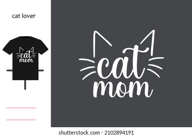 Cat mom t shirt design