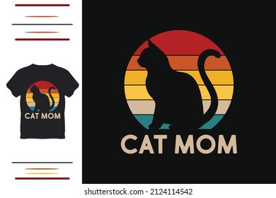 Cat mom t shirt design