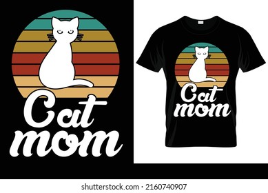 Cat Mom T shirt Design Vector cat mom