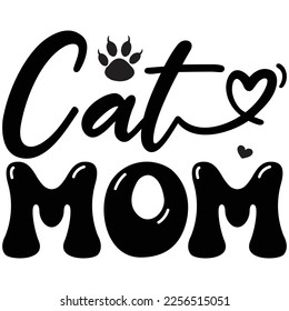 cat mom t shirt design