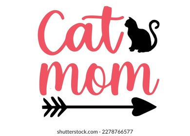 cat mom t shirt design