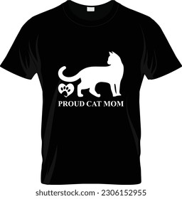 Cat Mom T Shirt Design, Funny Hand Lettering Quote, Pet Moms life, Modern brush calligraphy. Inspiration graphic design typography element.