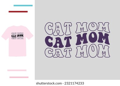 Cat mom t shirt design