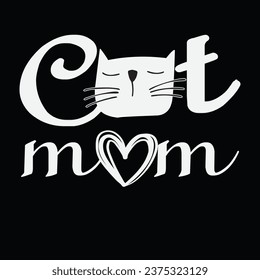 Cat mom t shirt design, Cat lover t shirt design, Pet lover t shirt design, Mother cat t shirt design. 