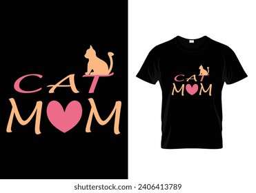 Cat mom T shirt design