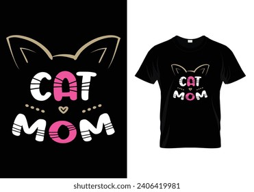 Cat mom T shirt design